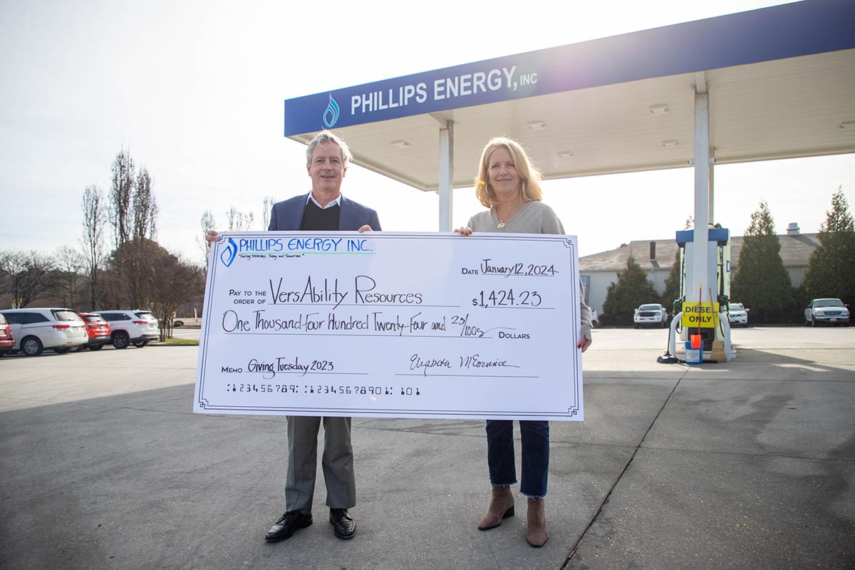 Phillips Energy Donates Nearly $1,500 to VersAbility Resources from Giving Tuesday Fundraiser